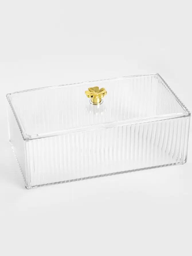 Pojemnik LUXE plastikowy z przykrywką 18x10x7,5 cm