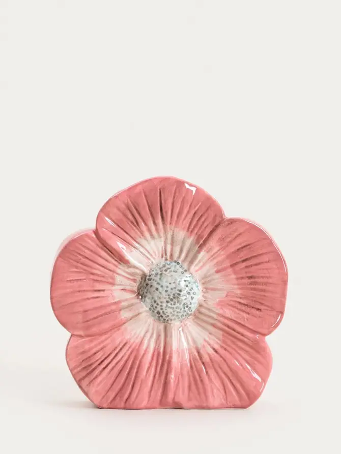 Wazon BLOOMY w kształcie kwiatka różowy 19,5x19,5x19,5 cm