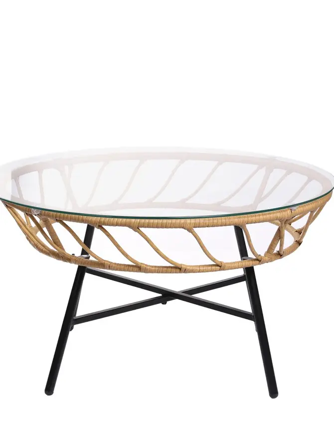 Stolik BOKKA boho pleciony 75x42 cm