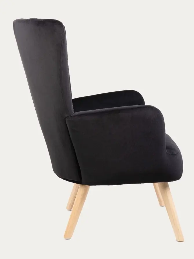 Fotel MILLS czarny 75x79x102 cm