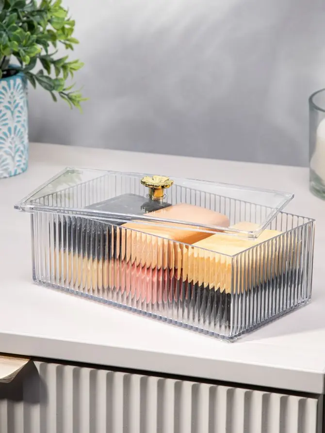 Pojemnik LUXE plastikowy z przykrywką 18x10x7,5 cm