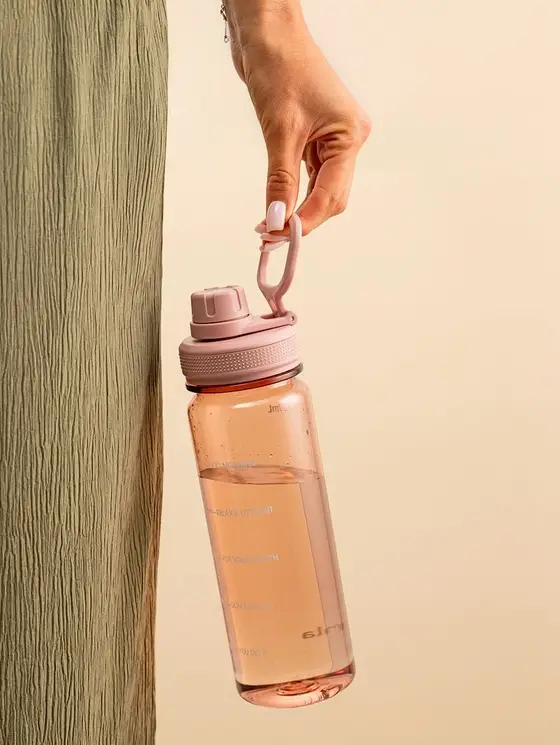 Butelka bidon LUNARE z miarką różowa 700 ml