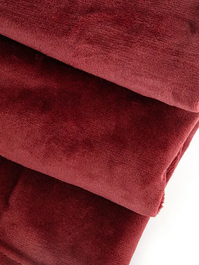 Koc ROTE gruby bordowy 150x200 cm