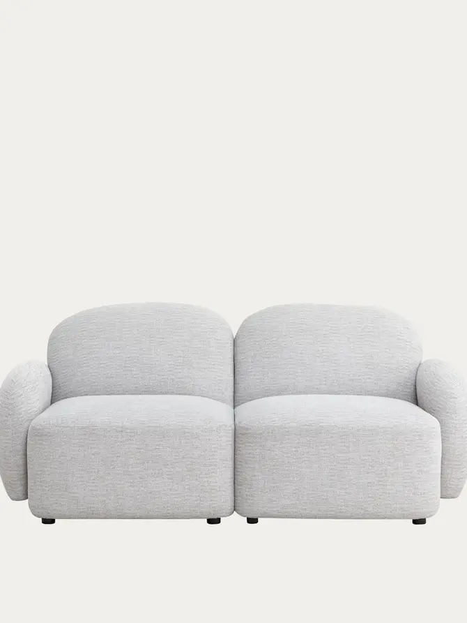 Sofa modułowa HELMI 2-osobowa szara 184x87x73 cm