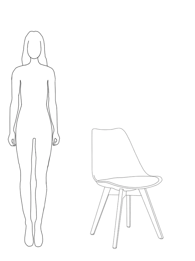 Krzesło FISCO czarne 48x56x82 cm