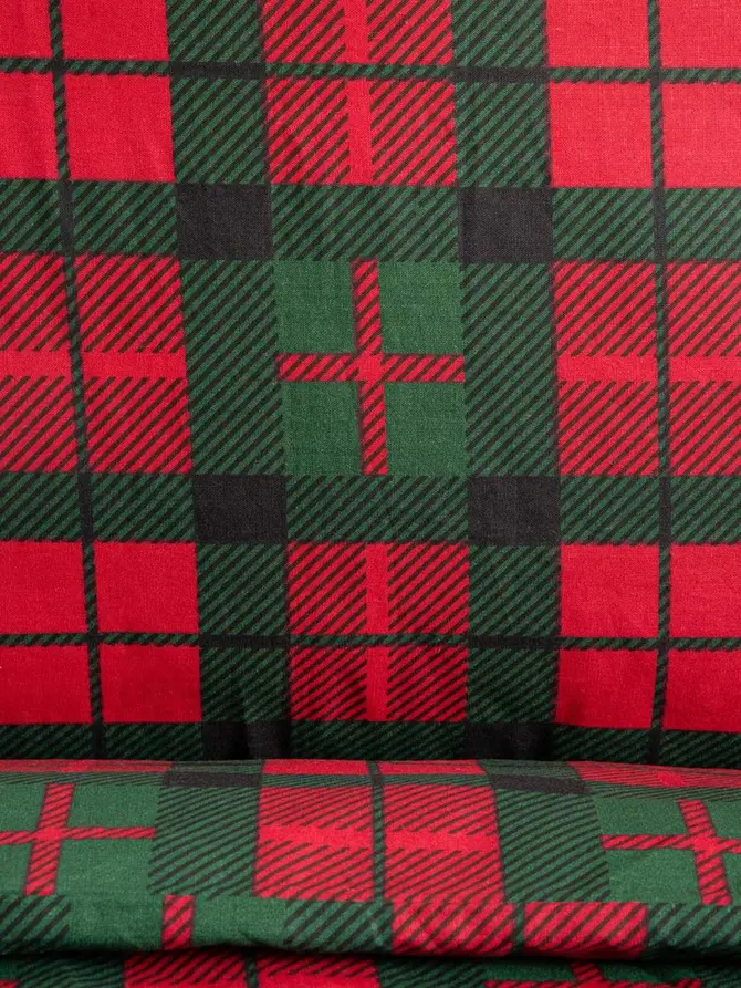 Pościel EC TARTAN bawełniana w kratę 220x200 + 2*70x80 cm