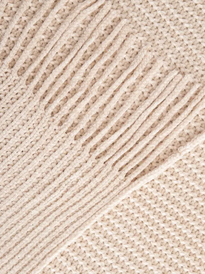 Koc CHENILLE szenilowy ecru 130x170 cm