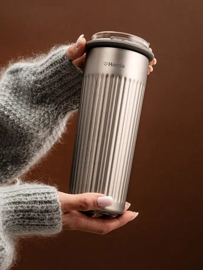 Kubek termiczny TOLEO srebrny 500 ml