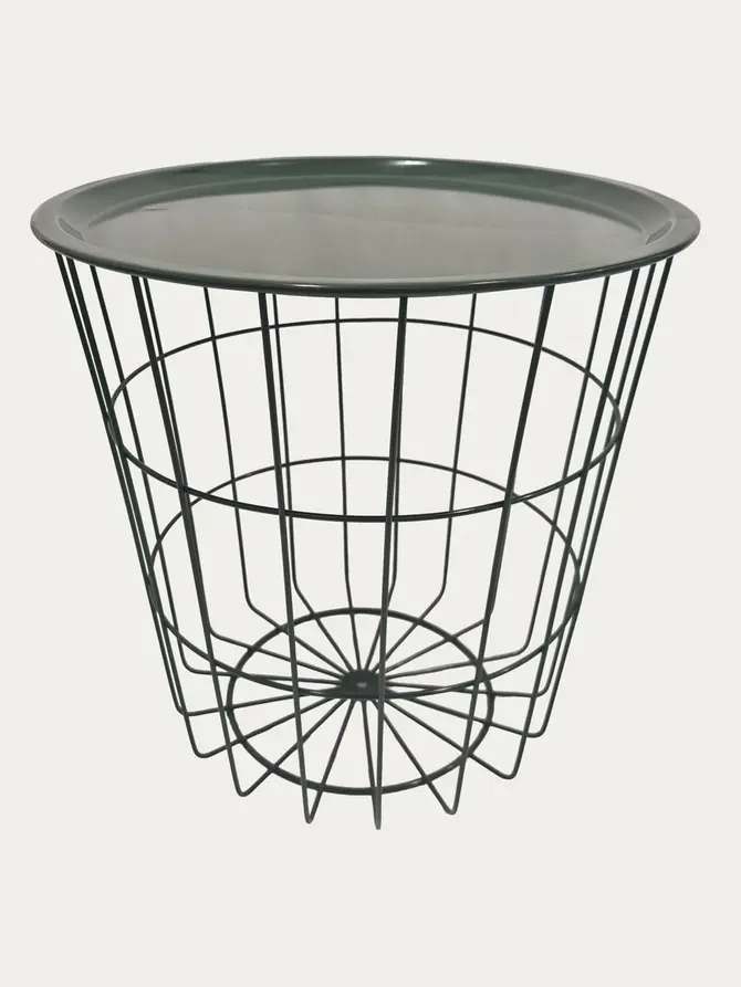 Stolik SCANDI oliwkowy z oliwkowym blatem 41x41 cm