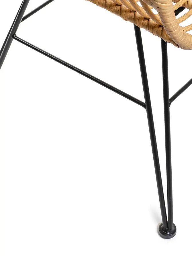 Krzesło JARDIN plecione naturalne 57x62x81 cm