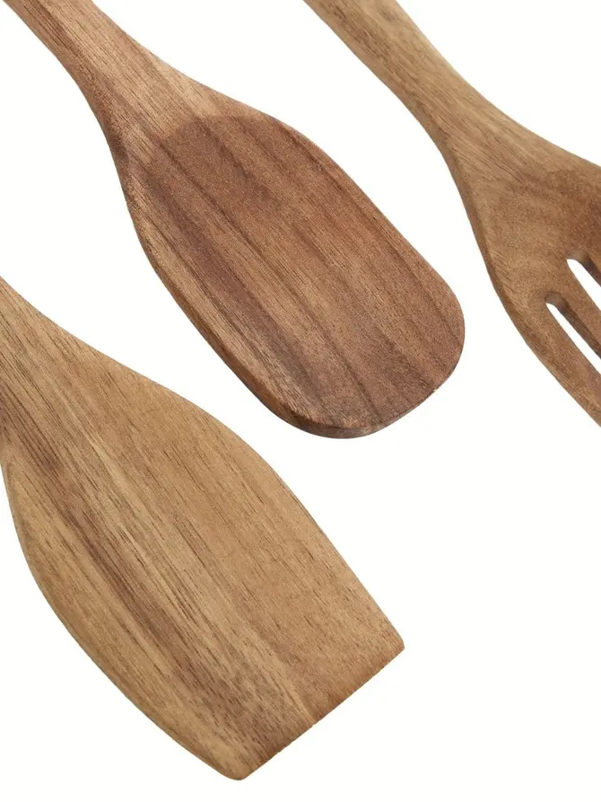 Zestaw utensyliów MOOKA drewnianych, 3 szt. 22 cm