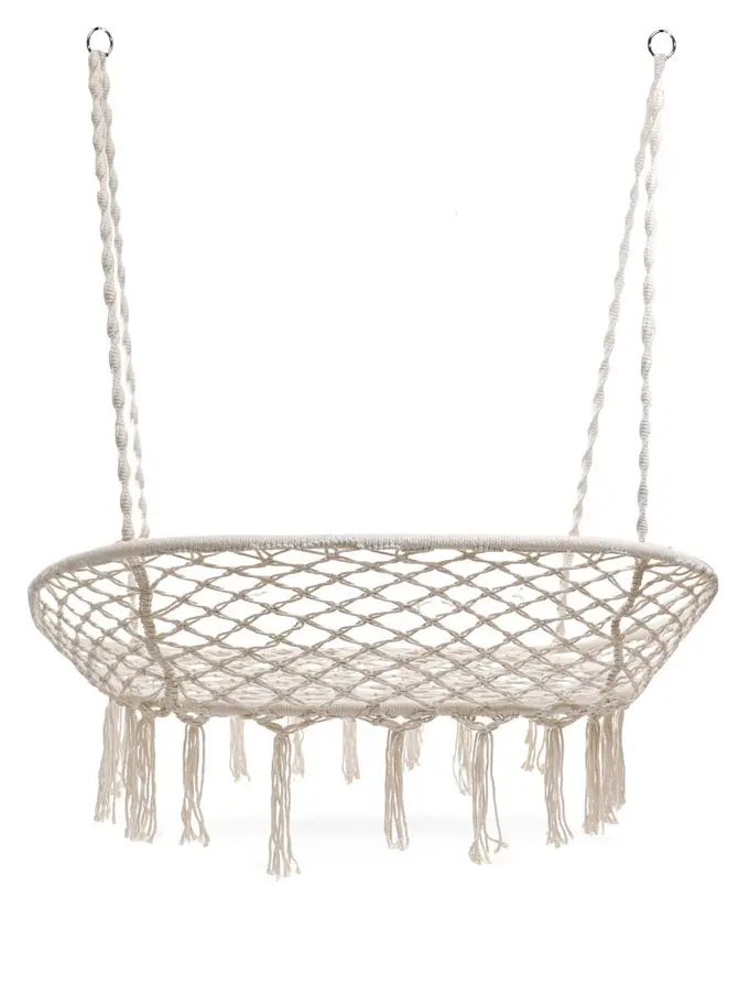 Huśtawka CIRCLE ecru 130x60x120 cm