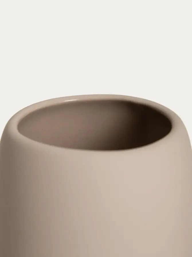 Kubek łazienkowy ALMERI ceramiczny beżowy 8,5x11 cm