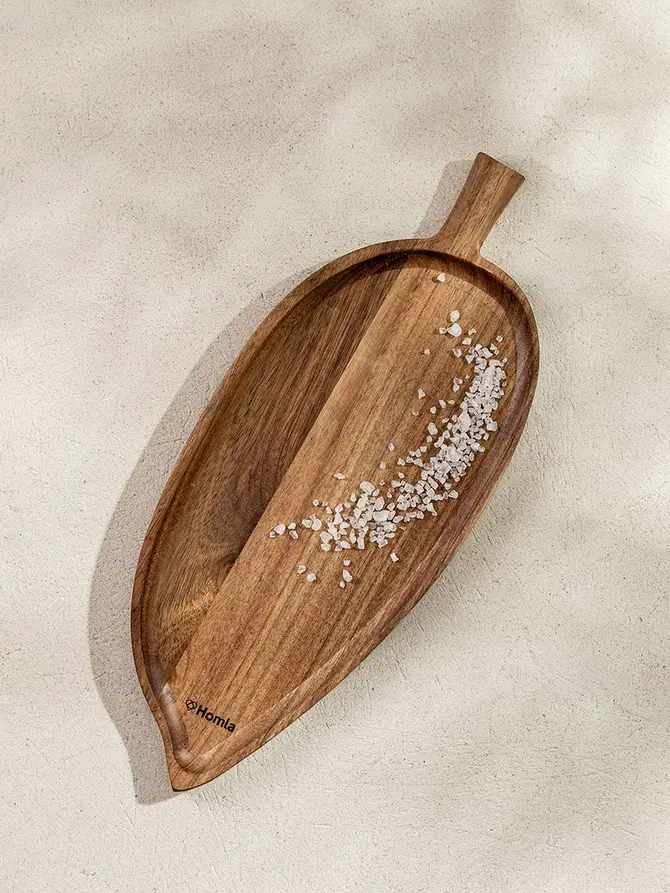 Deska do serwowania MOOKA w kształcie liścia 40x17 cm