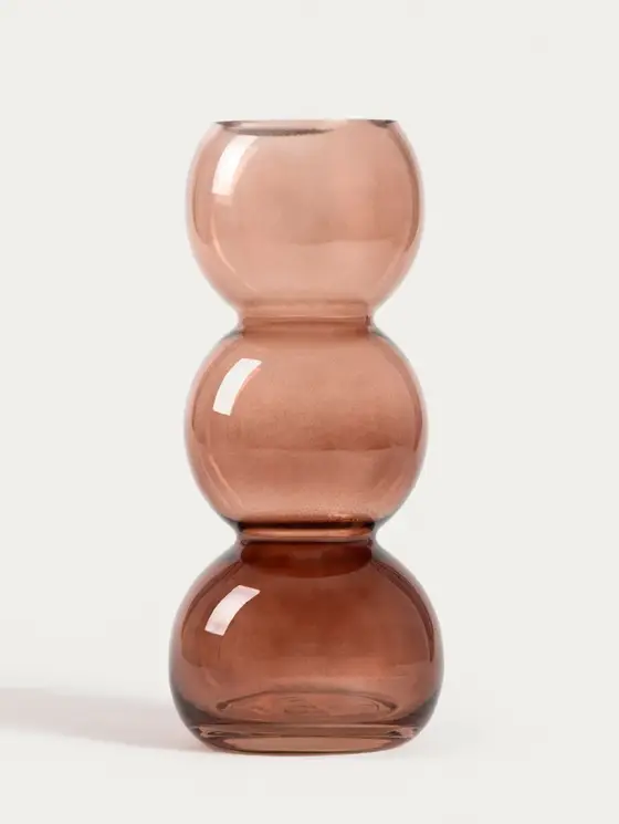 Wazon VAZIA szklany ombre miodowy 11x25,5 cm