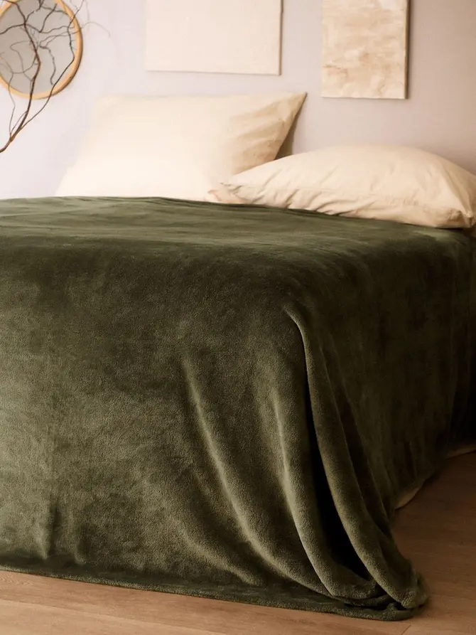 Narzuta ROTE oliwkowa 200x220 cm