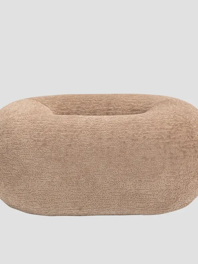 Pufa LUNCTA Beżowa 82x52x34 cm