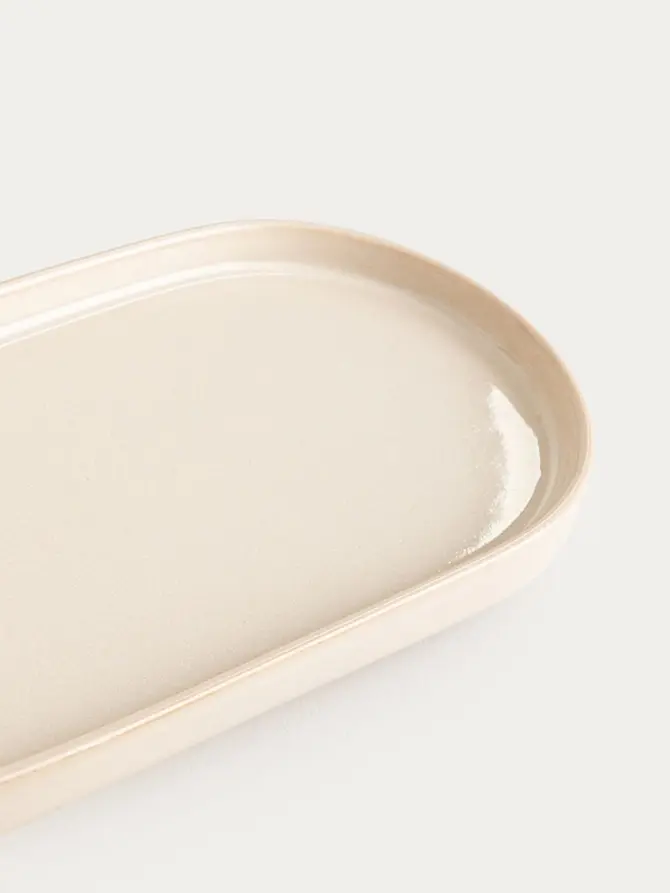 Tacka MELKARO ceramiczna beżowa 25x12x2 cm