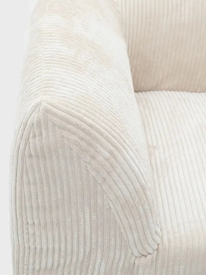 Sofa modułowa SVELA 2-osobowa beżowa piankowa sztruksowa 161x80x60,5 cm