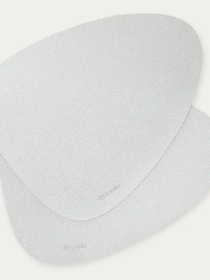 Maty stołowe FEMELO srebrne, zestaw 2 szt. 38 cm