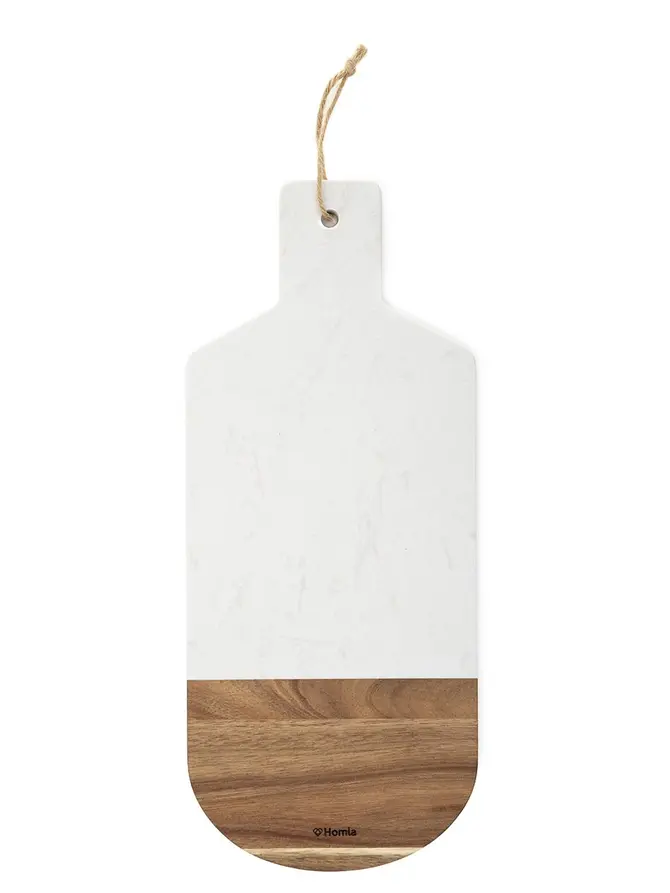 Deska MARBLE dekoracyjna biała 40x17 cm