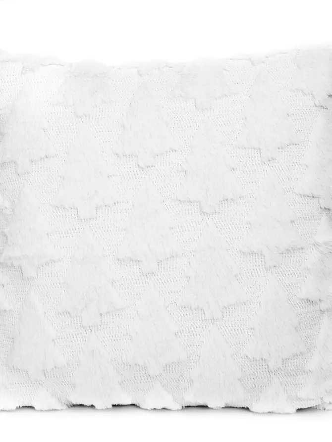 Poszewka ARENDA biała z imitacji futra 45x45 cm