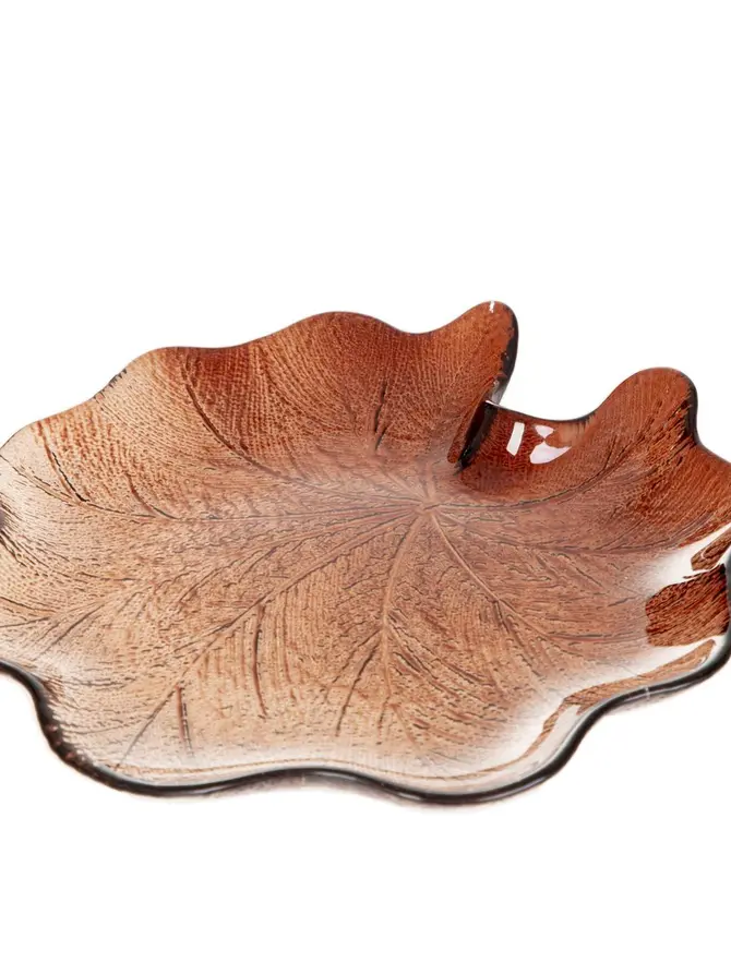 Taca dekoracyjna ASALI szklana brązowa 27,5x3 cm
