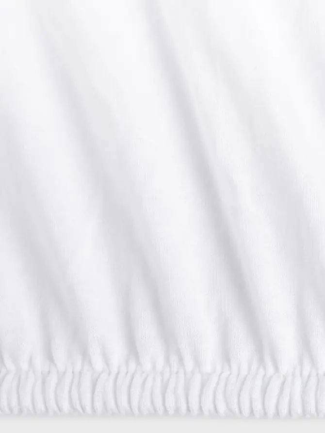 Prześcieradło PELLY jersey białe PREMIUM 140x200 cm