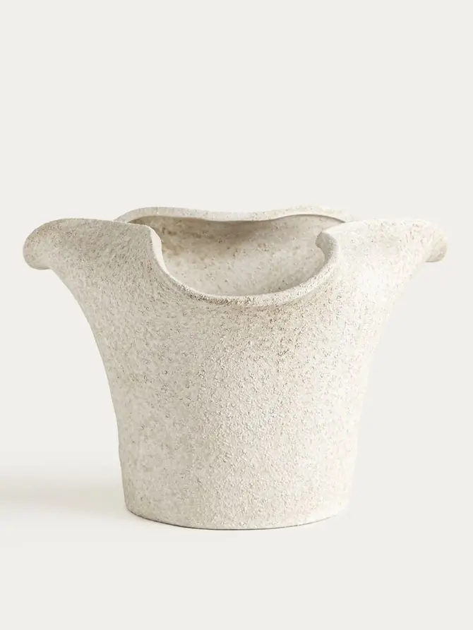 Wazon TAVERO szeroki cementowy 25x22x16 cm