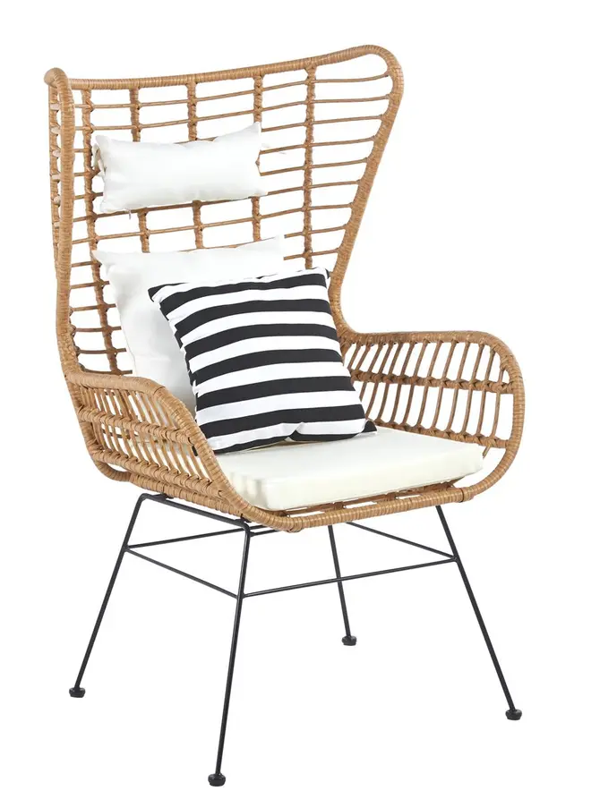 Fotel JARDIN pleciony naturalny 70x80x110cm