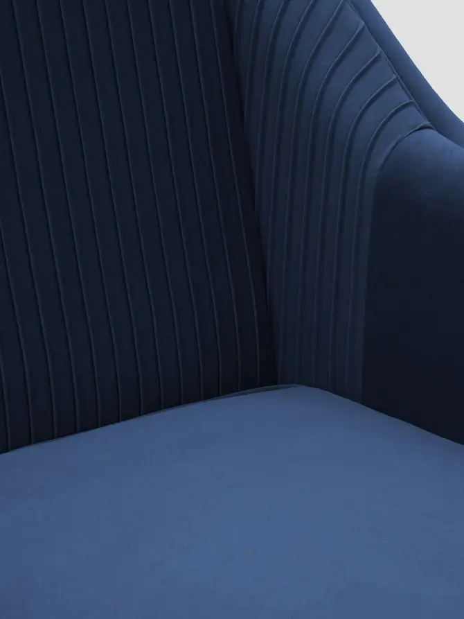 Sofa AVANT sofa 2-osobowa, welurowa granatowa 127x82x81.5 cm
