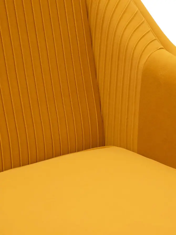 Sofa AVANT sofa 2-osobowa, welurowa musztardowa 127x82x81.5 cm