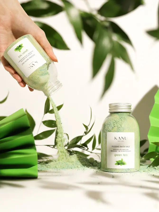 Sól musująca Fizzing bath salt Green Tea Zielona Herbata 250g