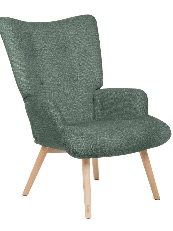 Fotel MOSS POP w tkaninie zielony 70x55x95 cm