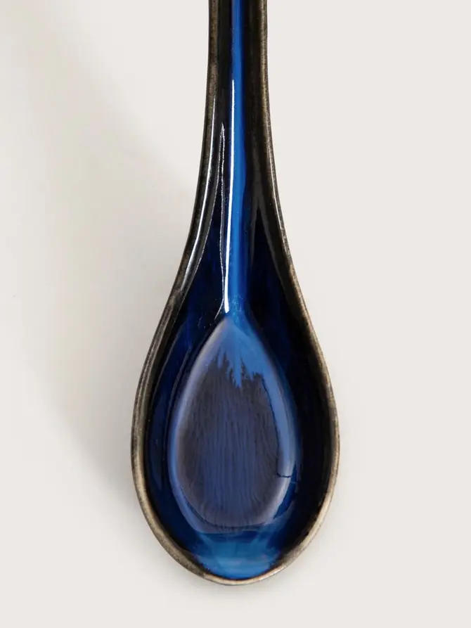Łyżka OKINAWA granatowa ceramiczna do ramenu 16,5 cm