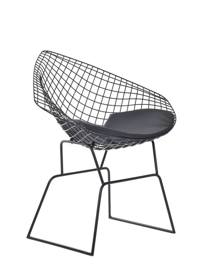 Krzesło INDUSTRIAL metalowe czarne 83x64x82 cm
