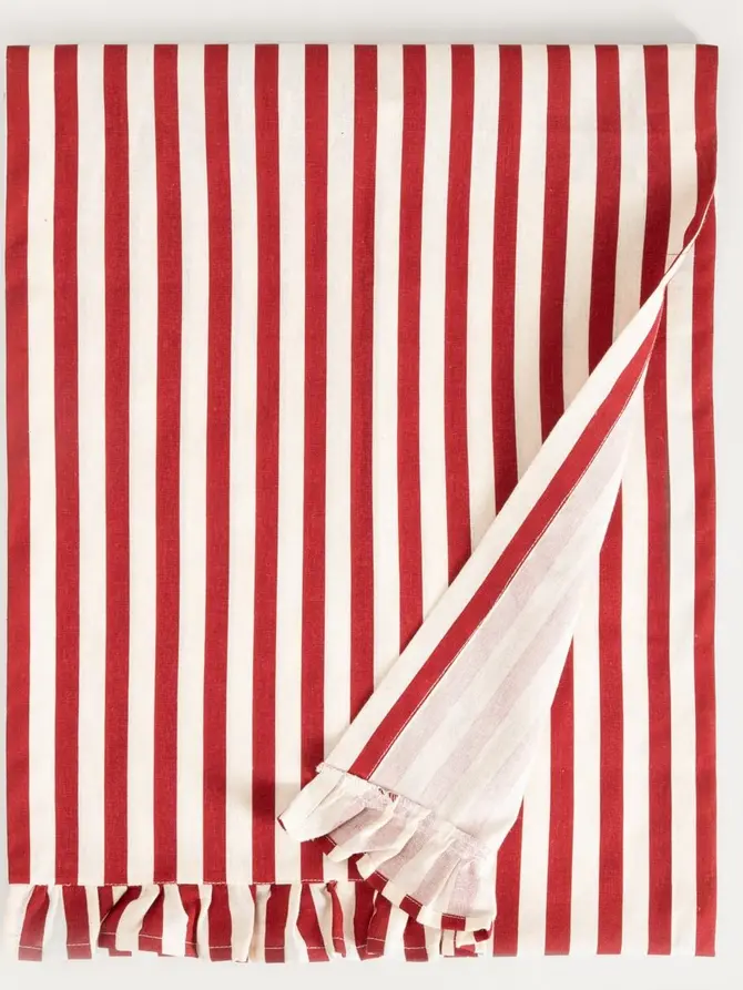 Bieżnik TRUDY bawełniany z falbanką 40x160 cm