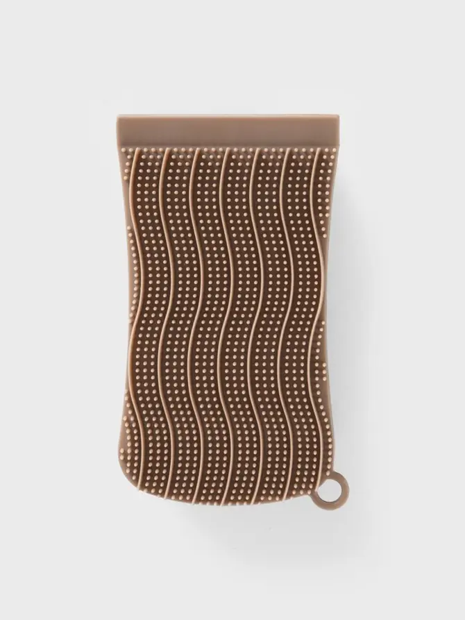 Gąbka EASY CLEAN silikonowa dwustronna taupe 13x7 cm