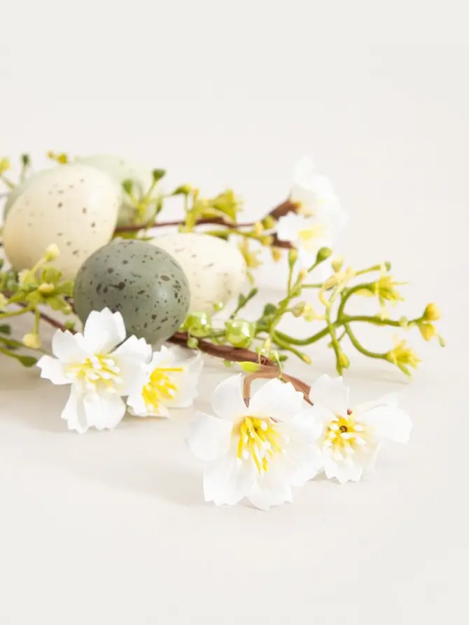 Gałązka wielkanocna EASTER JOY z jajkami 47 cm