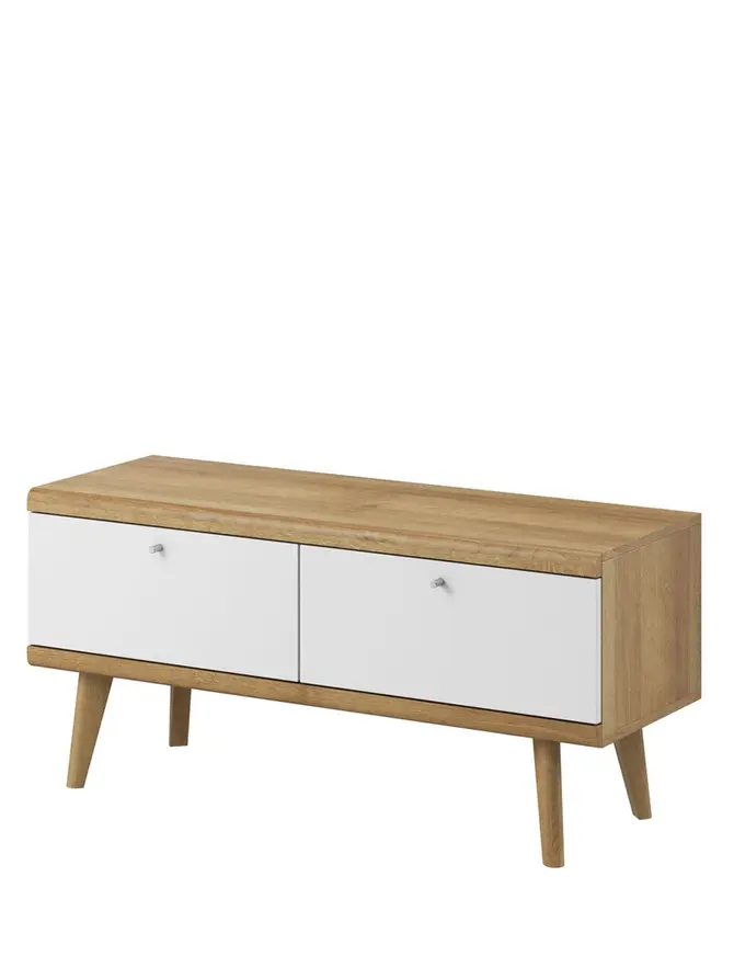 Szafka RTV PRIMO dąb riviera biały 107x50x40 cm