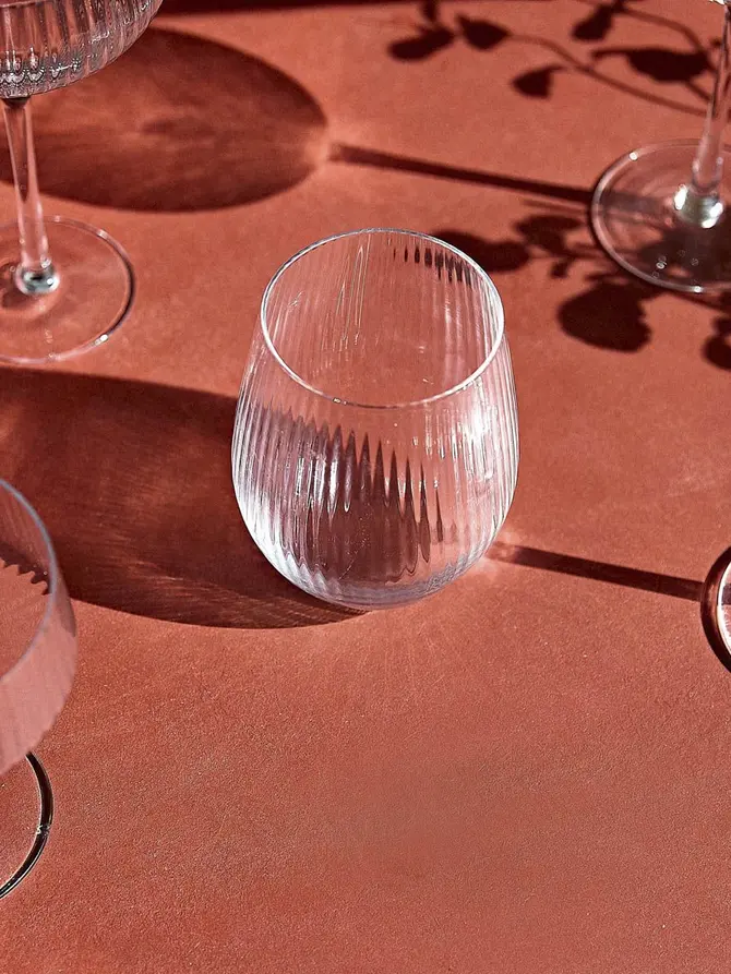 Szklanka LYNN ryflowana transparentna 0,55 l