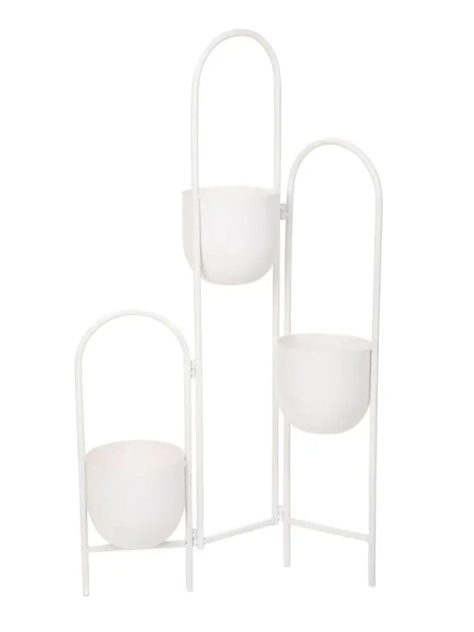 Kwietnik FLOERO metalowy biały 49x14x80 cm