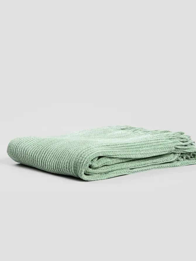 Koc CHENILLE szenilowy pistacjowy 130x170 cm