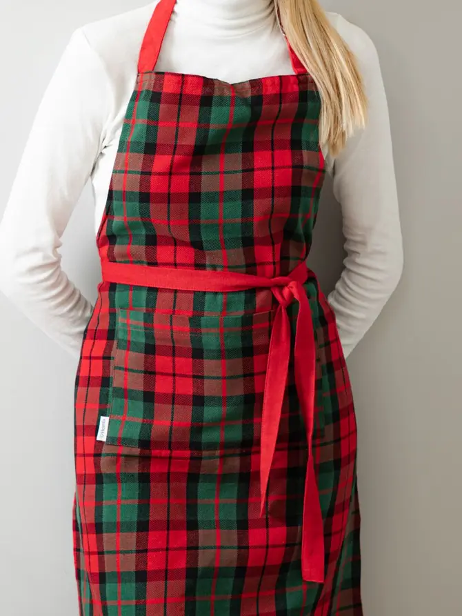 Fartuch kuchenny TARTAN w kratę 60x80 cm