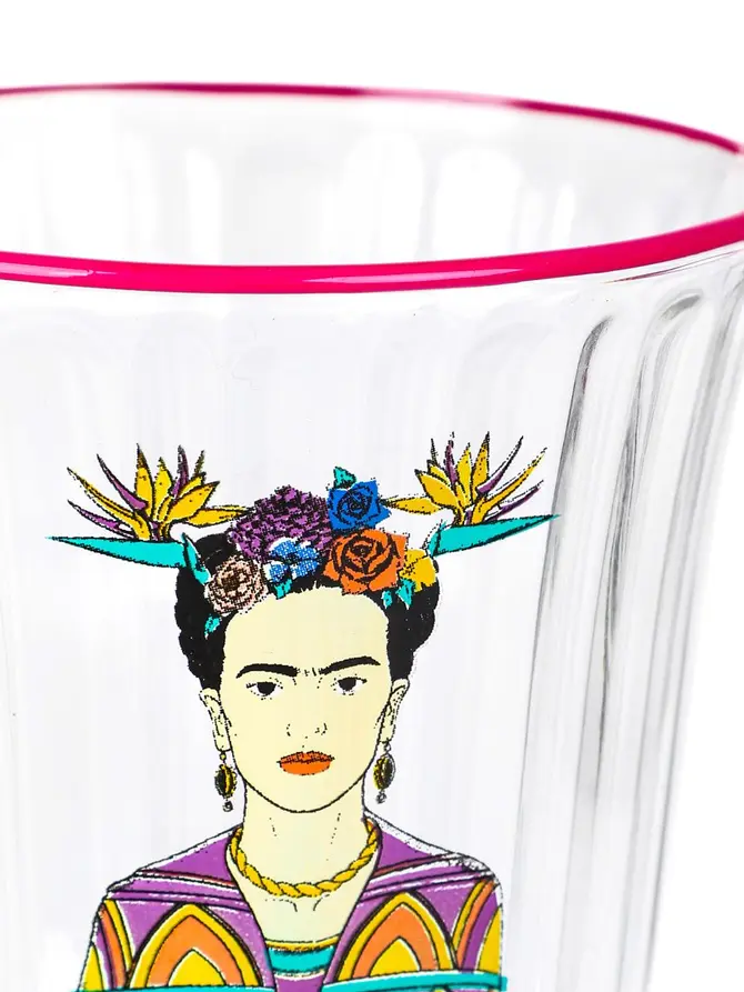 Zestaw kieliszków FRIDA KAHLO fuksjowych, 2 szt. 0.18