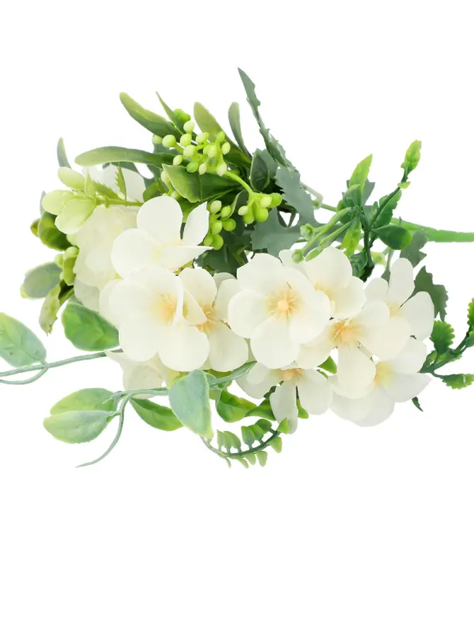 Bukiet ROSY sztuczny biały 26 cm