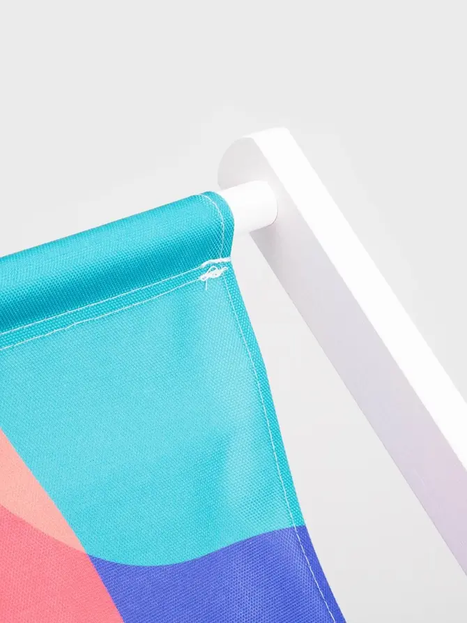 Leżak COLOR FIESTA drewniany mini biały 42x58,5x52,5