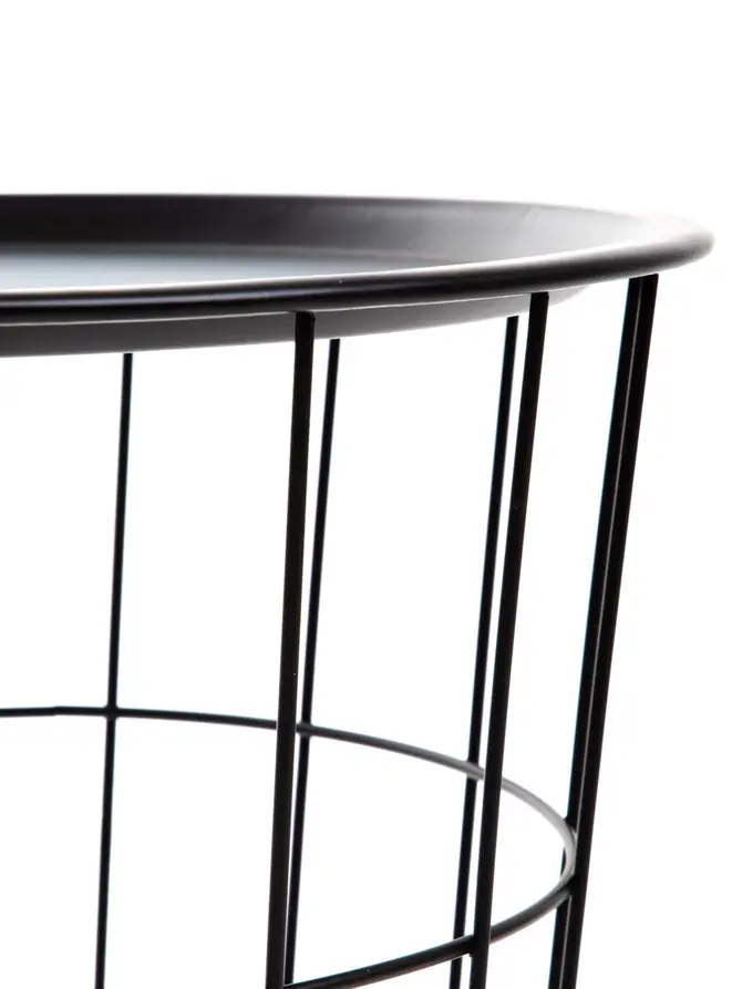 Stolik SCANDI czarny z czarnym blatem 41x41x41 cm