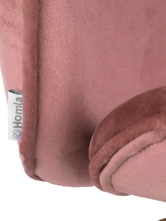 Krzesło SVELTE welurowe różowe 53x46x87 cm