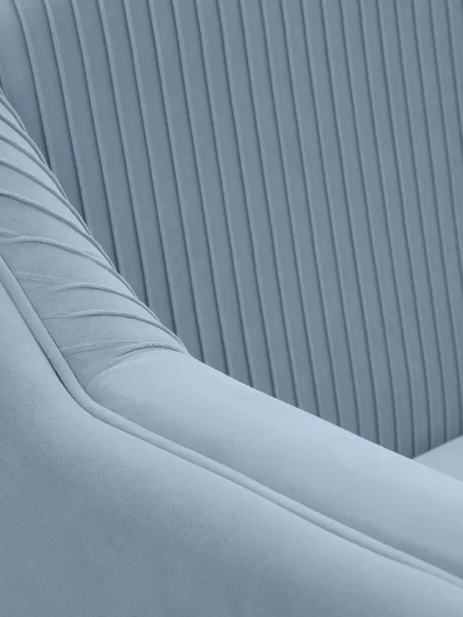 Sofa AVANT sofa 2-osobowa, welurowa szara 127x82x81.5 cm